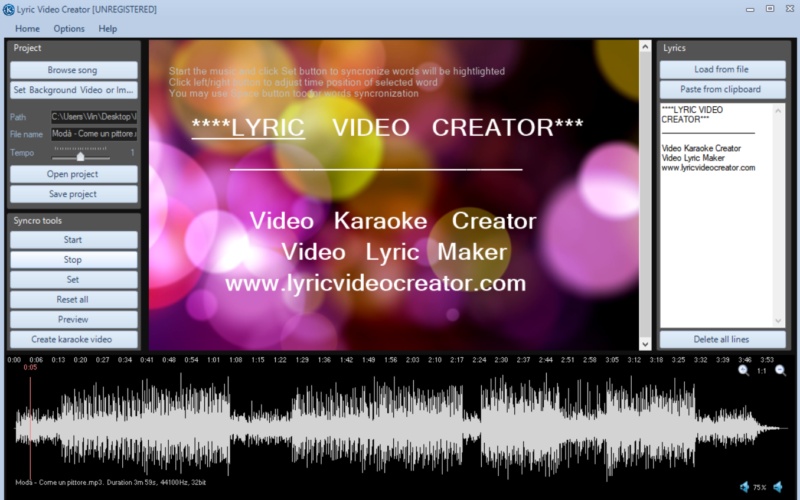 Criador de Vídeo Lyric Online  Faça um Vídeo Lyric com Texto
