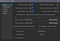 ytdlp-interface screenshot